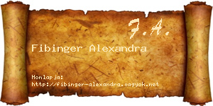 Fibinger Alexandra névjegykártya